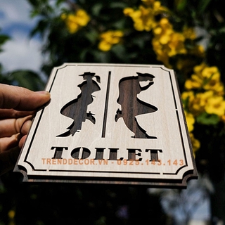 [ GIÁ SỐC ] Tranh gỗ treo tường_Bảng toilet, phòng vệ sinh,WC F05_CRN_01