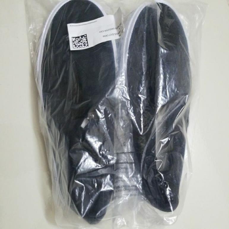 (H&M Auth) JP135 - Giày slipon giày lười vải đế cao su tổng hợp nữ màu đen đế trắng (Shop Hàng_Xách_Nhật) ZE