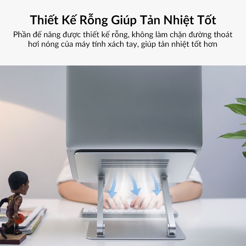 Đế Tản Nhiệt Laptop Nillkin ProDesk Adjustable Stand Thiết Kế Gấp Gọn, Điều Chỉnh Linh Hoạt, Phù Hợp Máy 13 - 17 inch