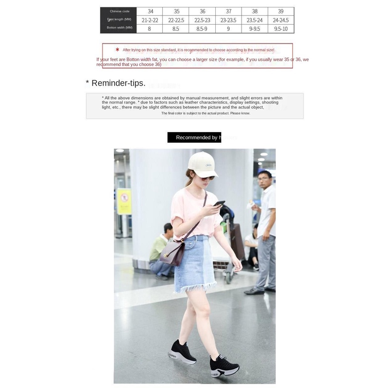 Giày Thể Thao Nâng Chiều Cao 8Cm Dành Cho Nữ