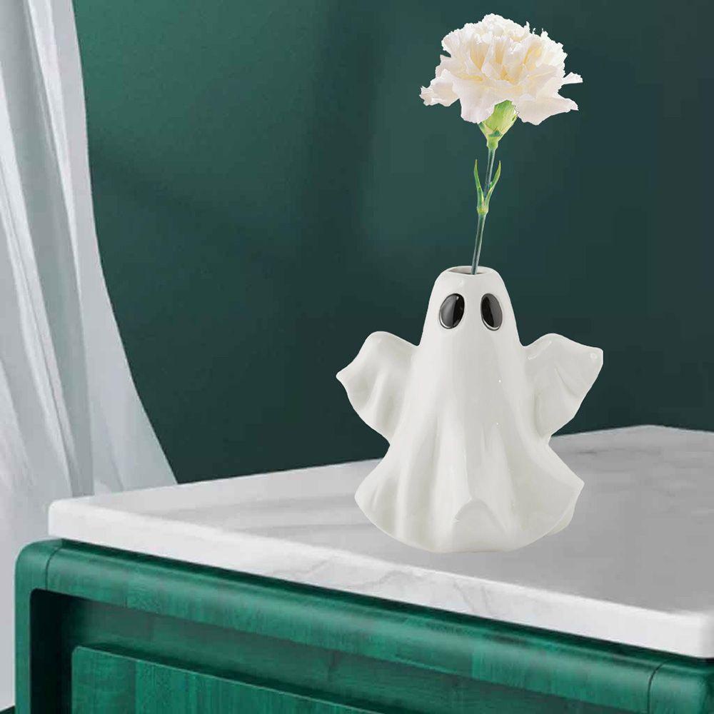 Chậu Cây Bằng Nhựa Resin Hình Ma Trang Trí Phòng Khách / Sân Vườn