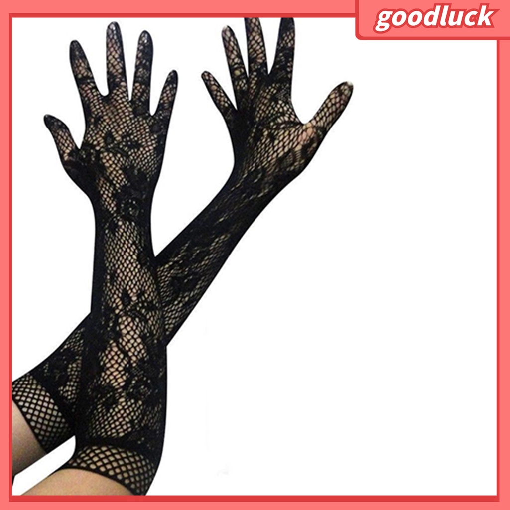 Găng Tay Cô Dâu Vải Ren Co Giãn Thoải Mái