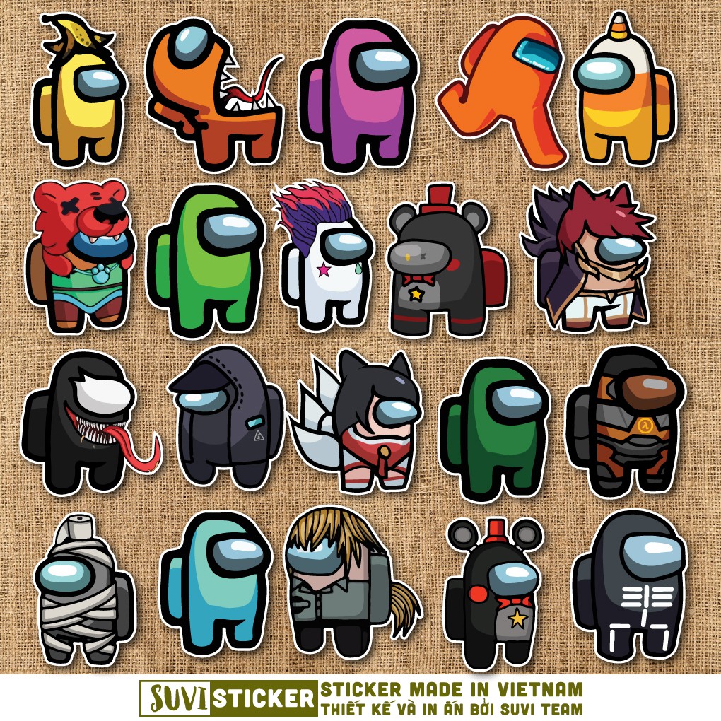 50 Sticker Cute Us chống nước sticker dán laptop, điện thoại, đàn guitar, mũ bảo hiểm, vali. MSP: SV132