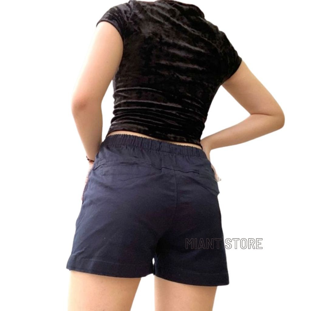 Quần Short Nữ Kaki QDN01❤️Hàng Siêu Thị❤️Quần Đùi Nữ Vải Kaki Cao Cấp, Mịn, Mát, Lưng Thun, Đơn Giản,Sang TrọngTrẻ Trung