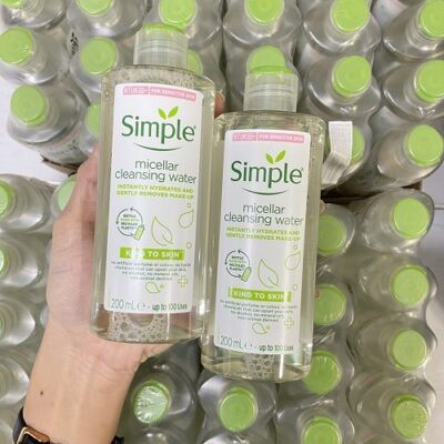 [Mẫu mới] Nước Tẩy Trang Simple Dịu Nhẹ Kind To Skin Micellar Cleansing Water 200ml