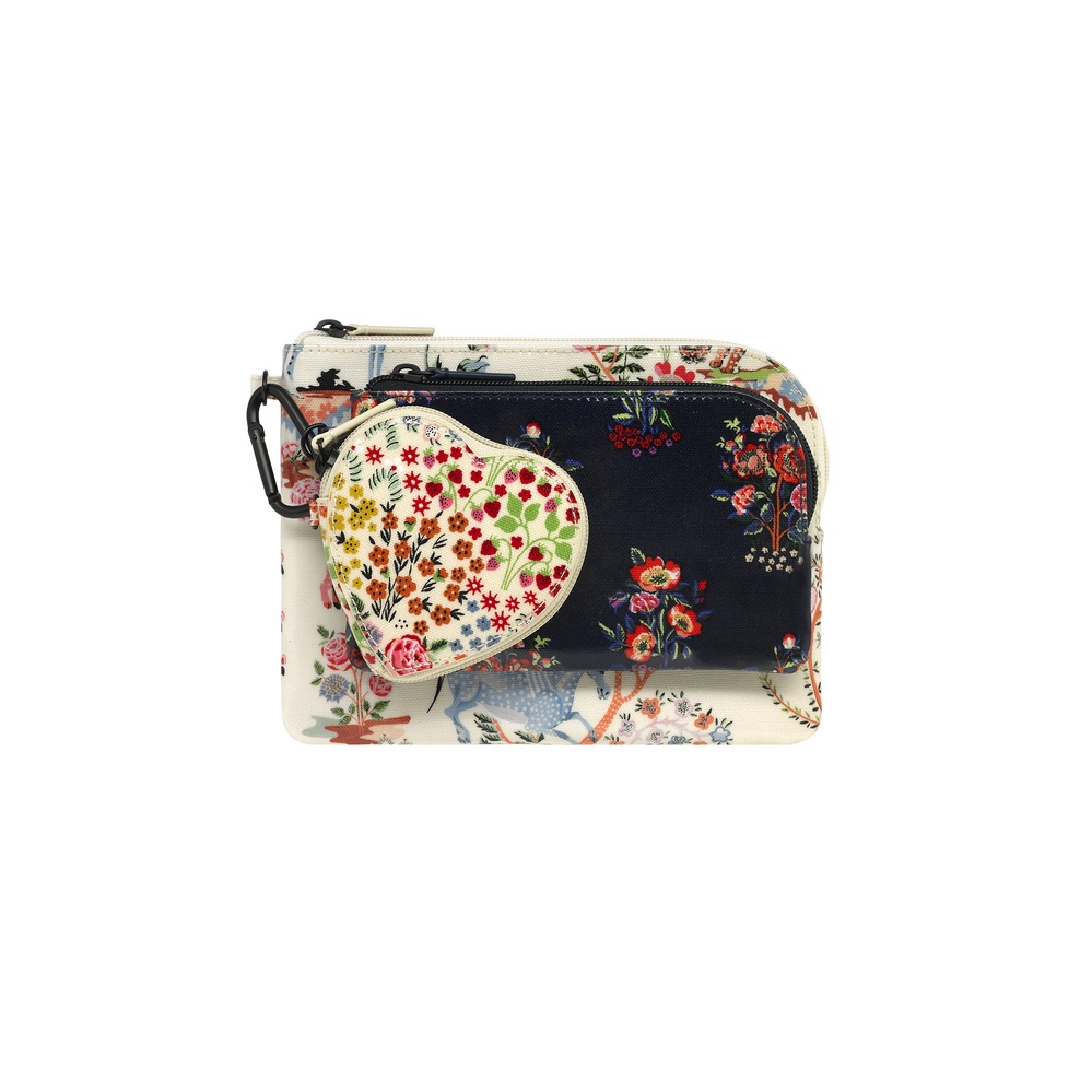 Cath Kidston - Set 3 ví nữ/Set of 3 Pouches - Painted Kingdom - Cream -1042405