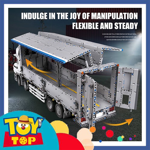 Đồ chơi xếp hình xe ghép Technic xe tải lớn Wing Body Truck có động cơ điều khiển lắp ráp Mould King 13139