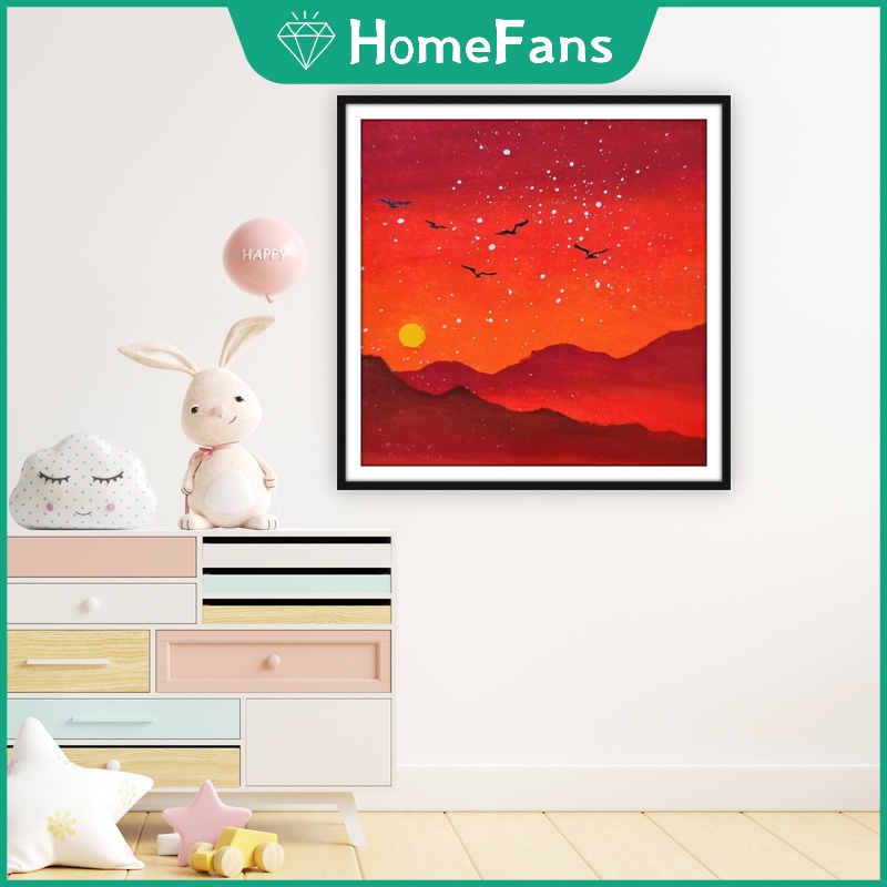 Bộ Tranh Đính Đá 5D Tự Làm Hình Phong Cảnh Trang Trí Nhà Cửa 40x40cm / 50x50cm