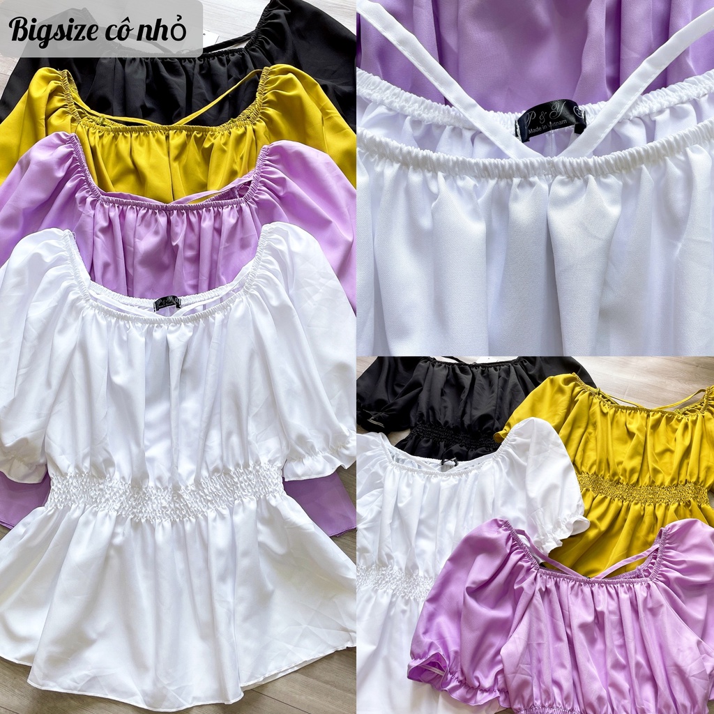 Áo Sơ Mi Nữ Bigsize Nhún Eo Lên Phom Dễ Thương Che Bụng Cực Tốt Hình Thật MÃ AT13