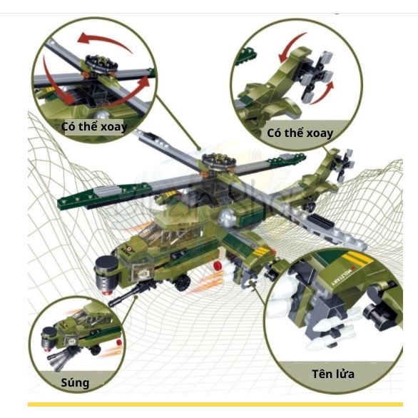 Lego máy may, lego trực thăng 392 chi tiết