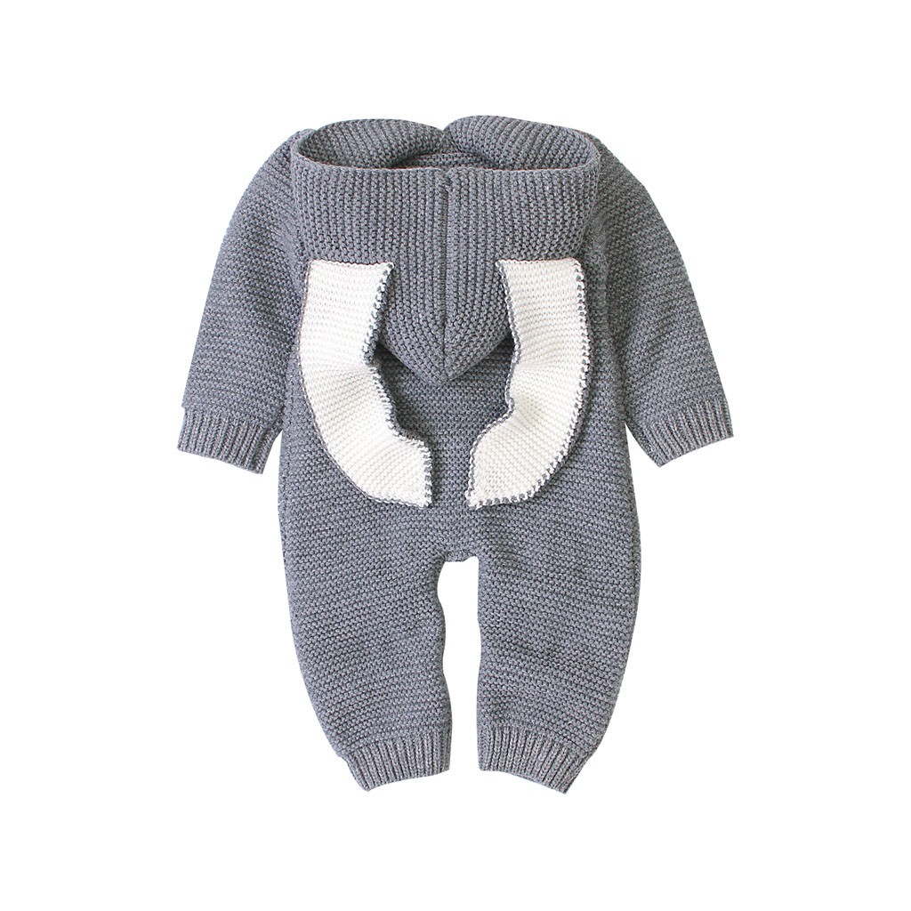 Bộ áo liền quần giữ ấm mùa đông hình gấu xinh xắn dành cho các bé