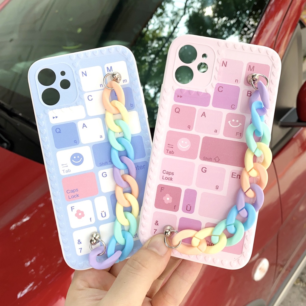 Ốp Iphone nhựa dẻo dây xích dễ thương cho Iphone 6/6s/6 plus/7/8/7 plus/8 plus/X/Xs/Xs Max - CITYCASE