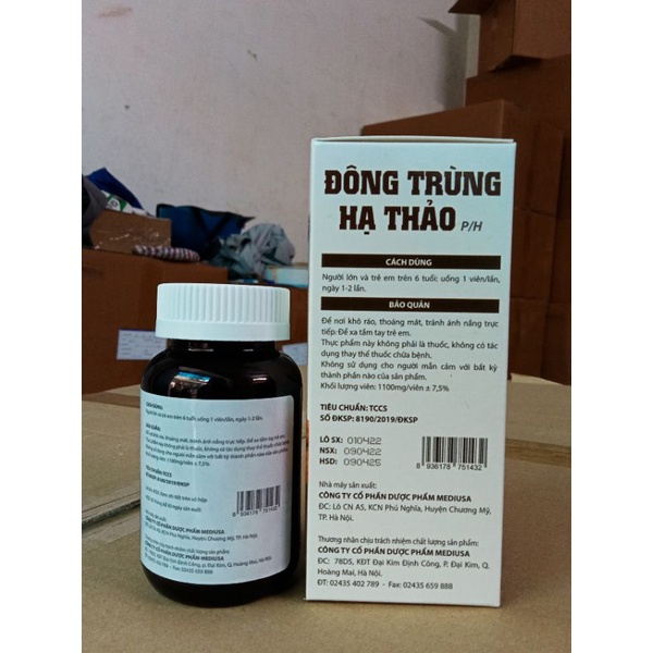 Viên uống Đông Trùng Hạ Thảo P/H giúp bồi bổ cơ thể