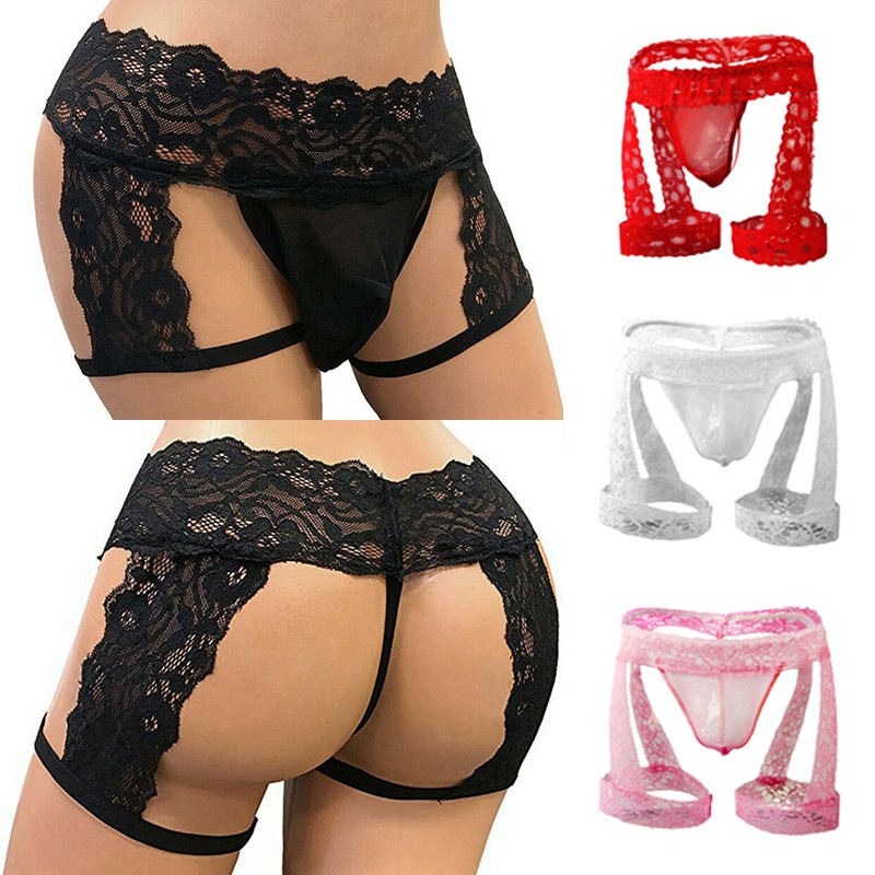 Quần lót nam phối ren quyến rũ