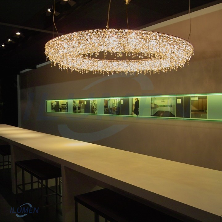 Đèn Trang Trí Pha Lê Đèn Thả Trần Hình Tròn Ugolina Systerm Đèn Thiết Kế Phòng Khách Phòng Ngủ Bếp