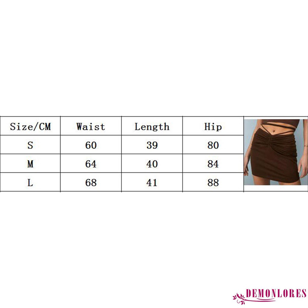 Chân váy ôm phối dây rút buộc màu trơn quyến rũ thời trang cho nữ