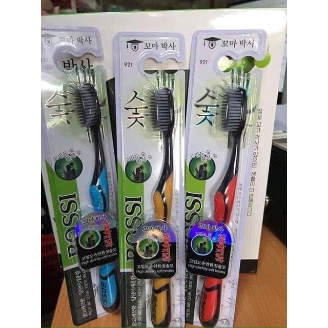 Bàn Chải Đánh Răng Than Tre Hoạt Tính Hàn Quốc BOSSI NO921