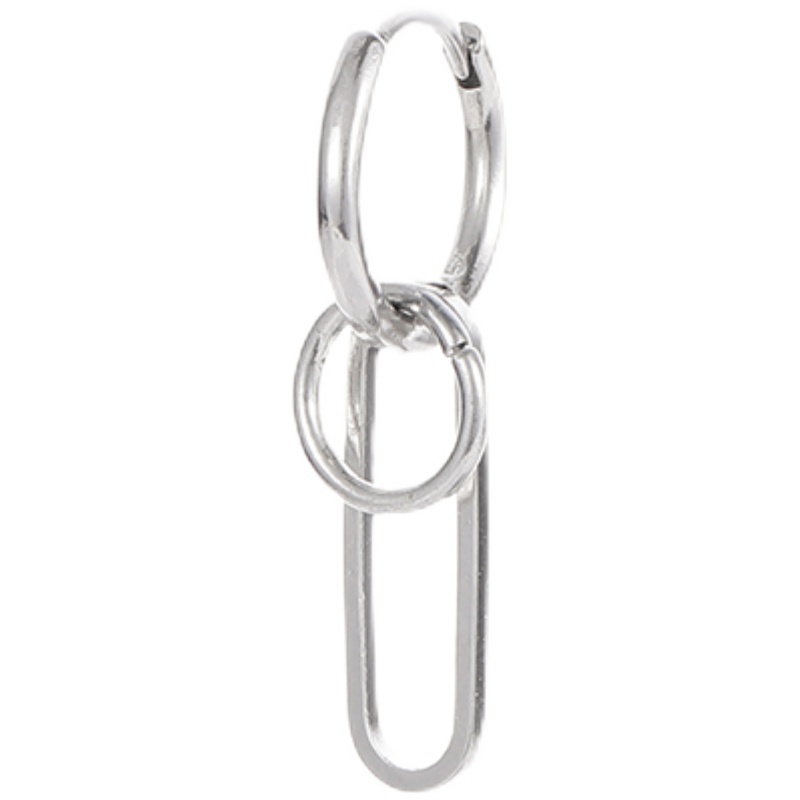 Khuyên tai hình kẹp giấy phong cách hiphop cá tính 19A1612