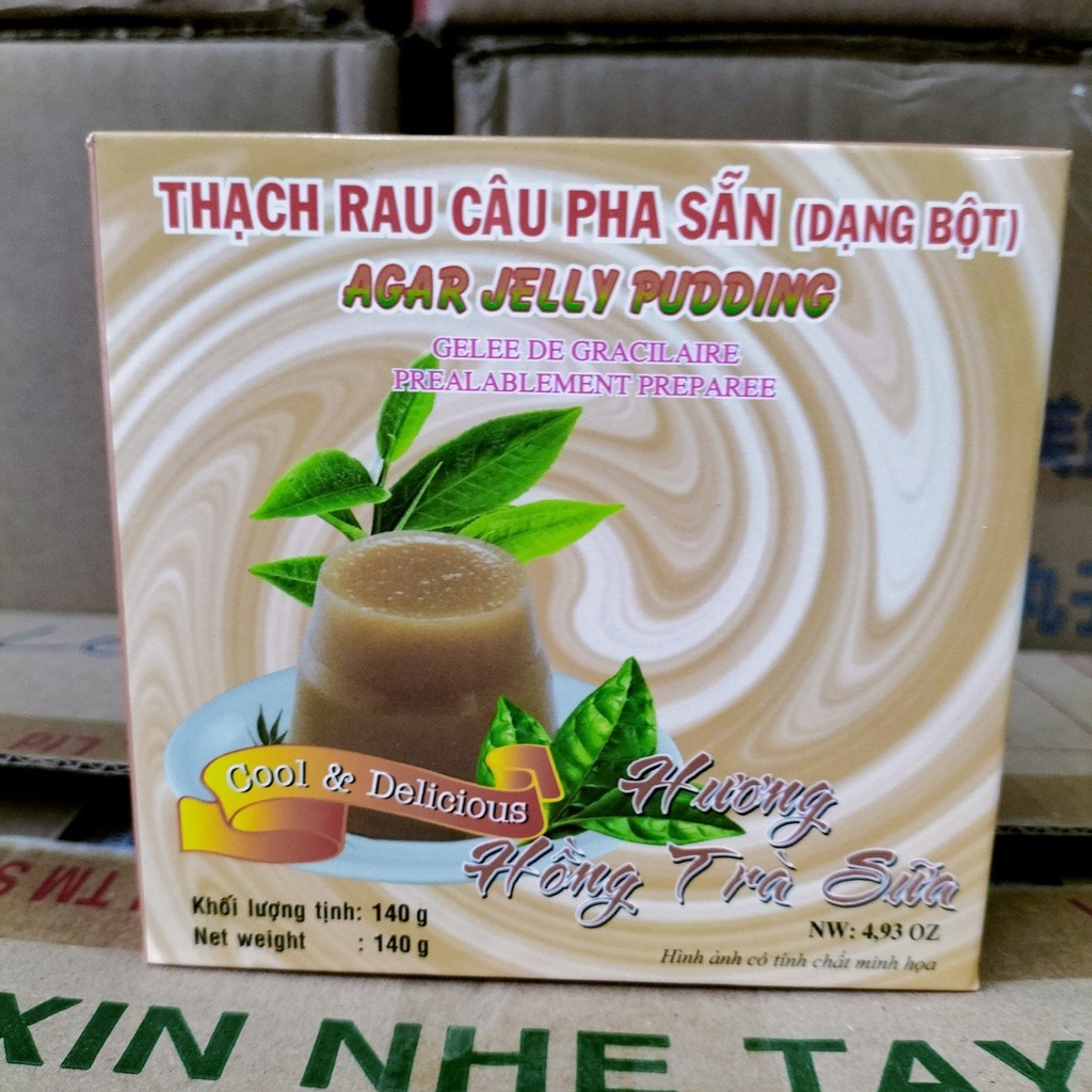 Bột Thạch Rau Câu Pha Sẵn KONNYAKU Hộp 140g Đủ Vị Trái Cây