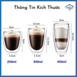 Cốc thủy tinh 2 lớp cách nhiệt