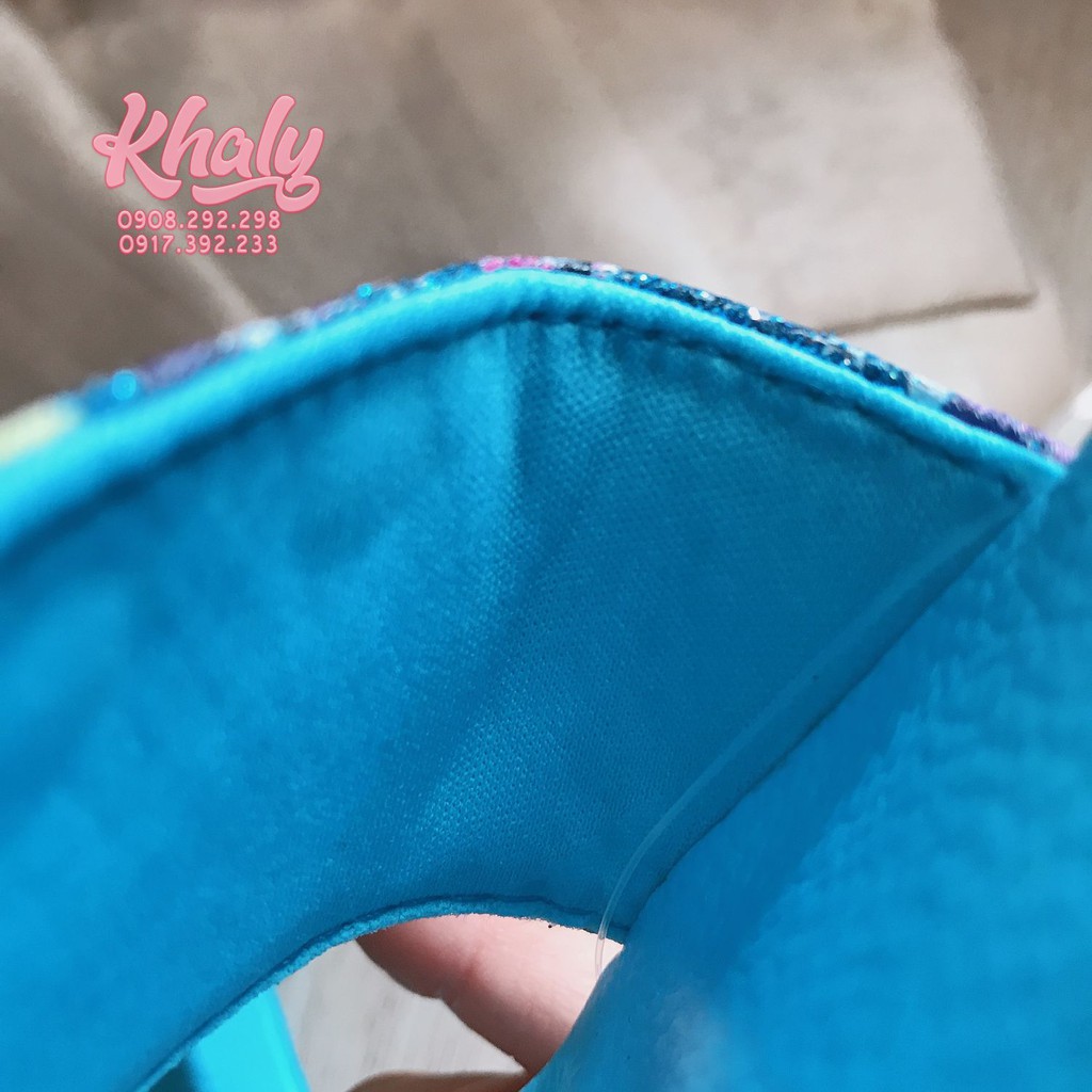 Dép quai ngang hình Ngựa Pony kim tuyến màu xanh còn size 26 cho trẻ em bé gái - (Thái Lan) - 330NPN1500X