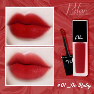 [01] Đỏ Ruby - Son Kem Lì Pilar Màu Đỏ Ruby 01