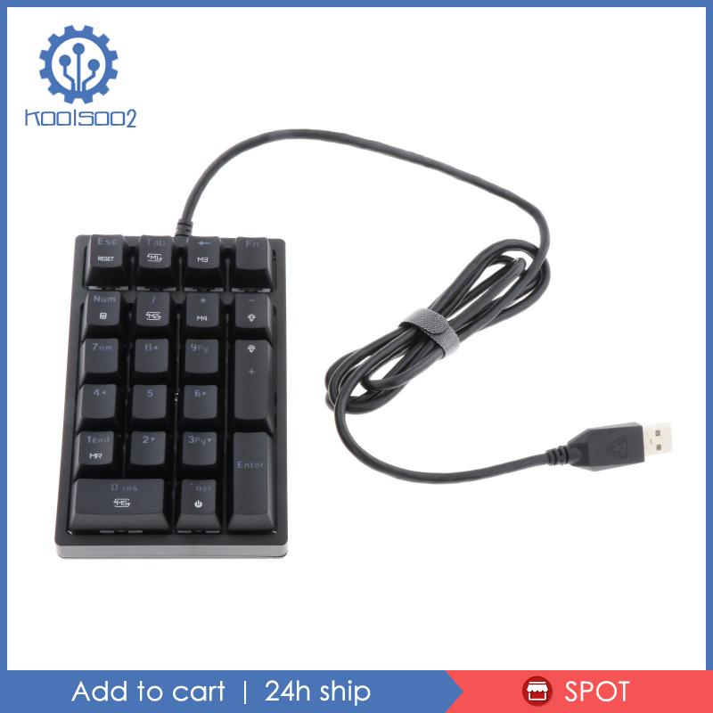 Bàn Phím Số Mini Koolsoo2 K24 21 Phím USB-C RGB Dành Cho Game Thủ