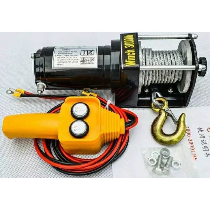 Tời điện 12v 3000lb mới 100%