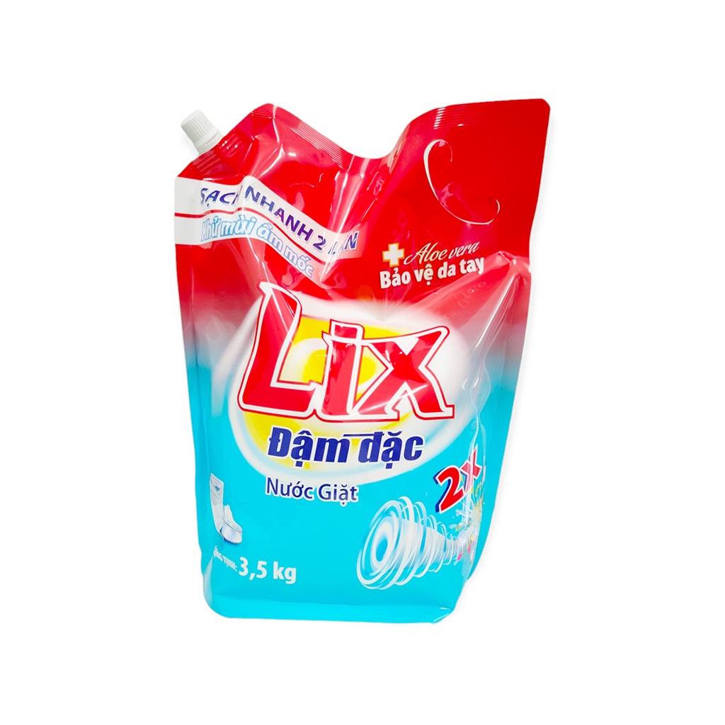 Nước Giặt LIX Đậm Đặc Túi 3,5Kg Dùng Cho Máy Giặt Và Giặt Tay