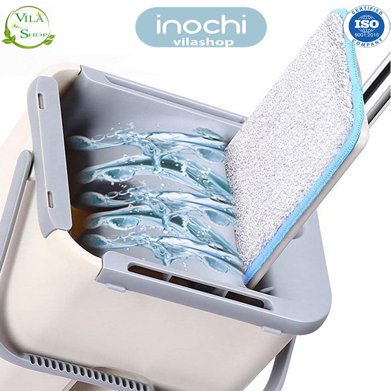 Bộ Cây Lau Nhà Thông Minh Kèm Thùng Vắt 2 Ngăn Inochi BH-M900 Đa Năng Tiện Dụng