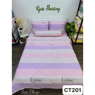 Bộ drap giường cotton hàn quốc - 100% cotton - sọc pháp