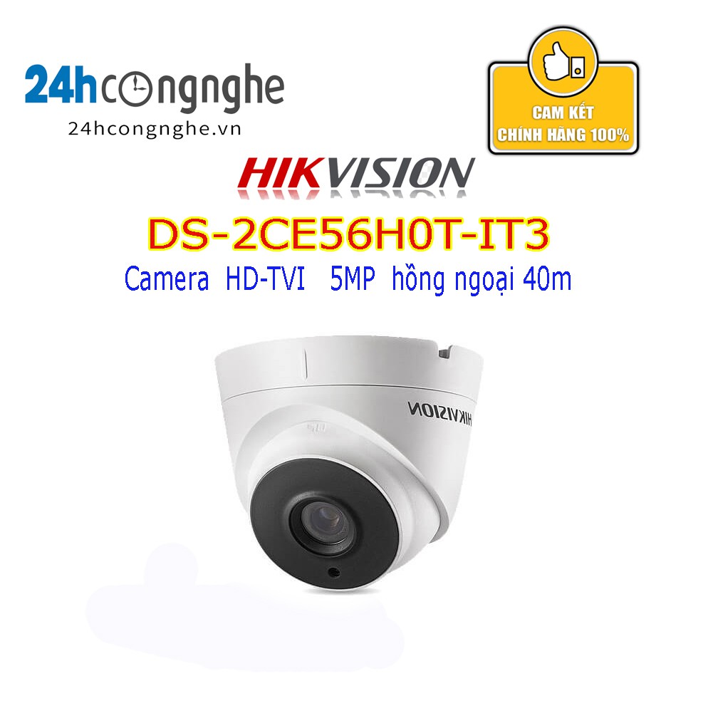Camera DS-2CE56H0T-IT3 5Mpx Hồng ngoại 40m Chính Hãng