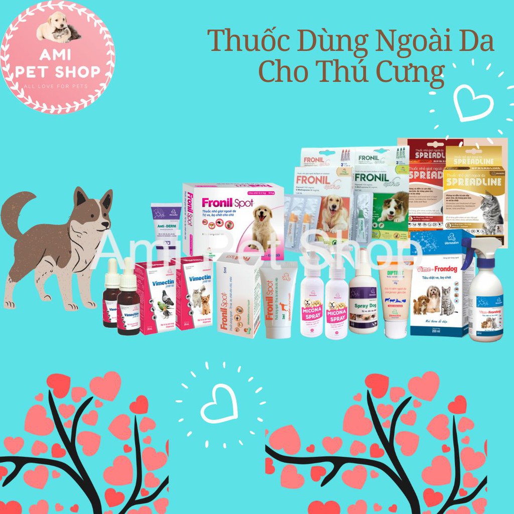 Nhỏ giọt ngoài da phòng ve rận bọ chét cho chó Fronil Spot an toàn hiệu quả đến 4 tuần, tube 5ml