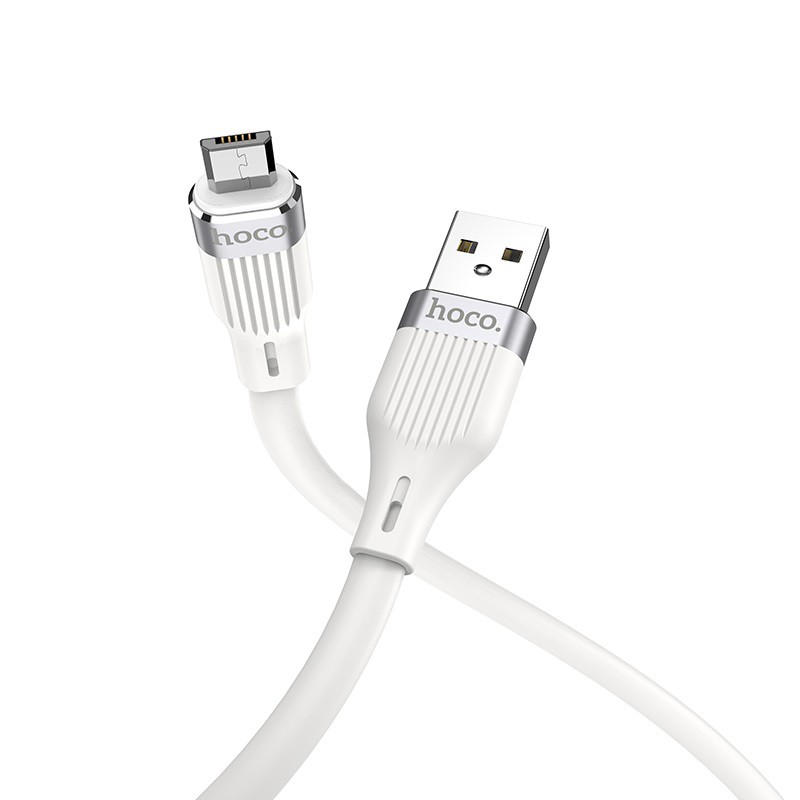 Cáp sạc nhanh Hoco U72 Silicon bền bỉ 2.4A dây dài 1.2m