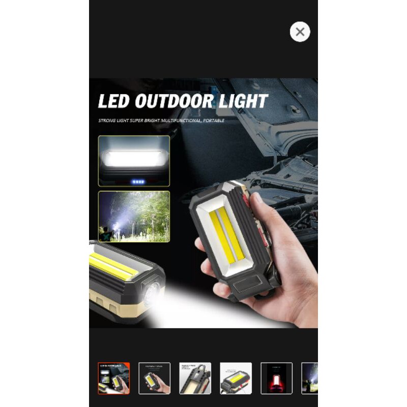 Đèn pin led sạc có nam châm siêu sáng. led ô tô, camping, phượt,  sửa chữa