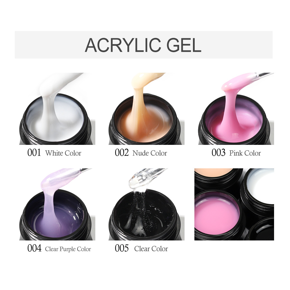 [Hàng mới về] Gel đắp móng UV 15ml có 5 màu tùy chọn chất lượng cao