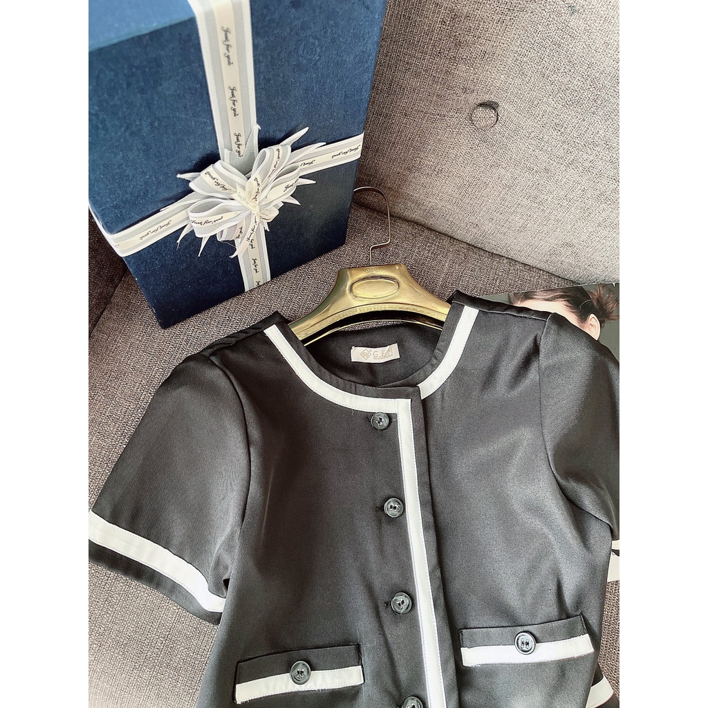 Áo kiểu G192 CÓ BIGSIZE phối màu sang chảnh, hai màu cơ bản dễ mặc