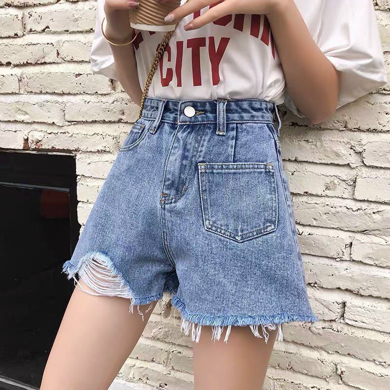 Quần short jean nữ rách size đại từ 40kg đến 75kg mẫu quần short rách lưng cao hàng VNXK thời trang bigsize 2KJean | BigBuy360 - bigbuy360.vn