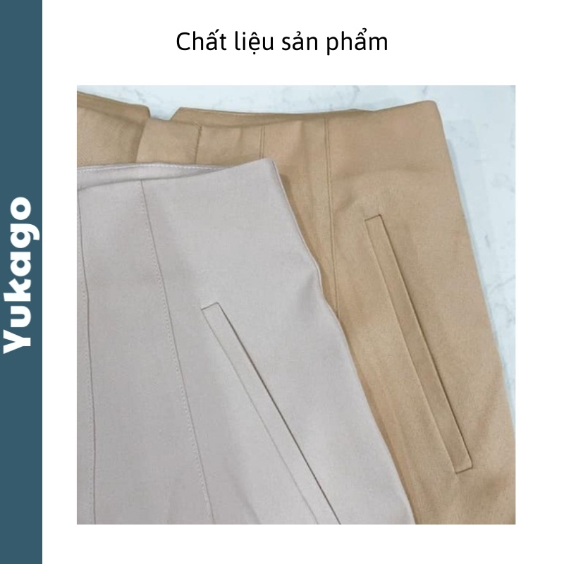 Quần nữ ống suông lưng cạp cao dáng Baggy cạo cao Xuất dư Yukago AA2402
