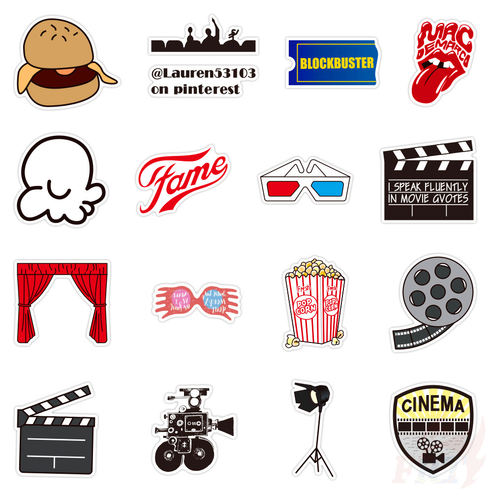 ❉ Movie Party - I Speak Fluent Movie Quotes Stickers ❉ 50Pcs/Set Waterproof DIY Fashion Decals Doodle Stickers