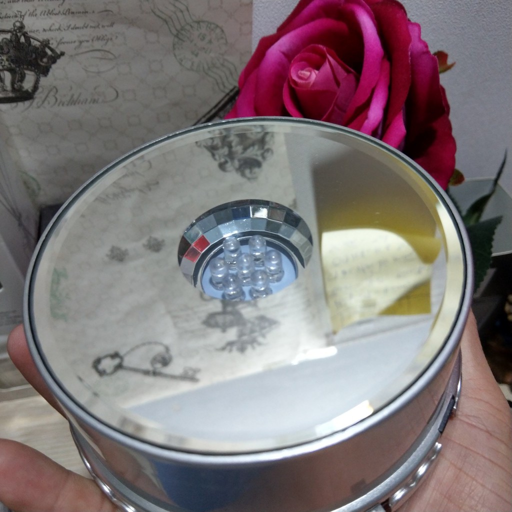 Đế xoay mặt gương có led 11cm - DC006