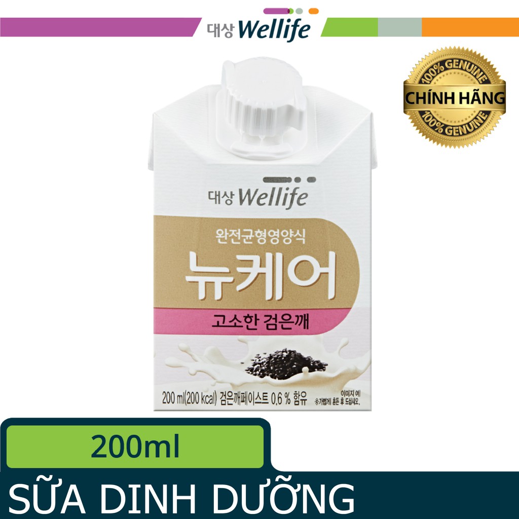 Sữa dinh dưỡng NUCARE vị mèn đen Daesang Wellife NUCARE Black sesame 200ml