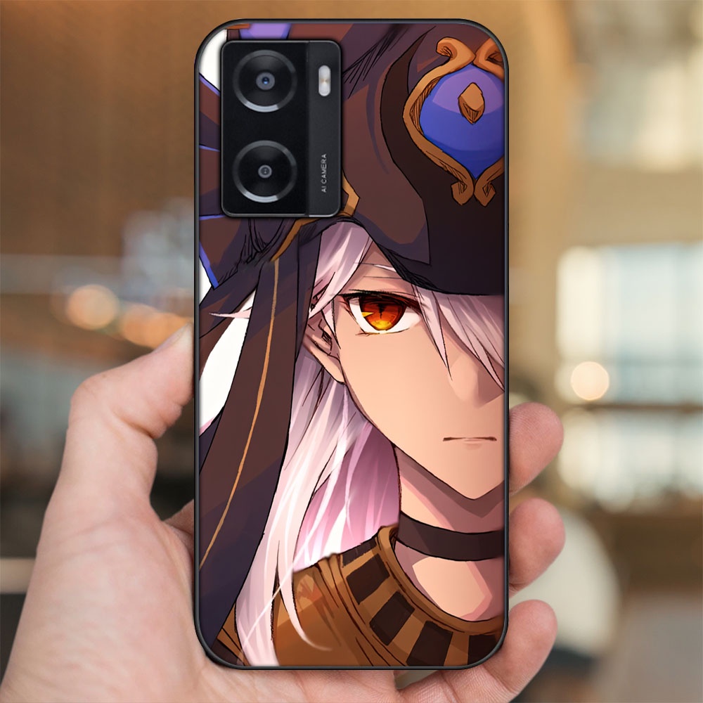 Ốp lưng Oppo A57 4G viền đen in hình Cyno Genshin Impact