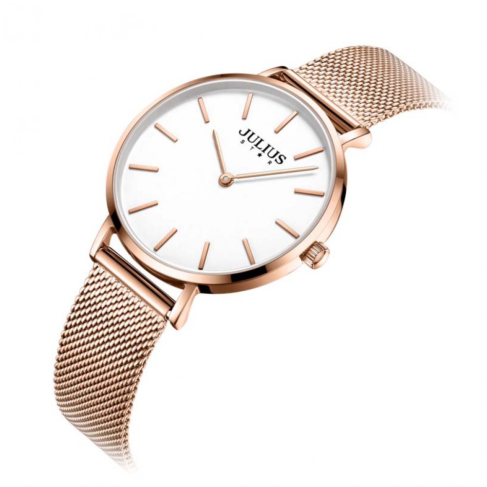 Đồng hồ nữ JS-027 Julius Star kính sapphire Hàn Quốc ( chọn màu)