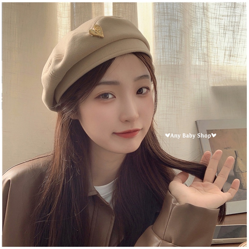 Nón mũ nồi -bánh tiêu hot hit đính trái tim sang chảnh nhiều màu xinh yêu (hàng có sẵn) ❣❣7