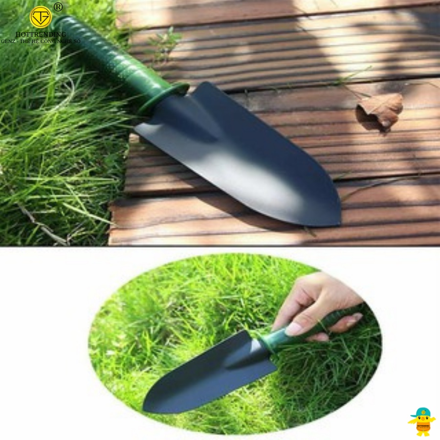 Bộ dụng cụ cuốc xẻng làm vườn đa năng 4 món mini size lớn chăm sóc cây cảnh vườn