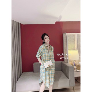 VÁY SƠ MI BẦU THỜI TRANG CHẤT THÔ MỀM 45-65kg