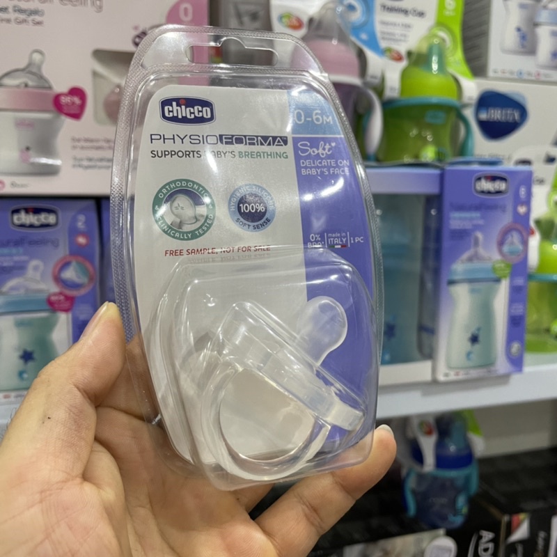Ty ngậm CHICCO silicon Physio Soft Trắng 0M+/ 6M+/ 12M+