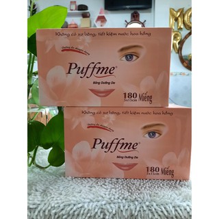 Bộ 2 hộp-Bông Dưỡng Da Chuyên Dụng Puffme 180 miếng