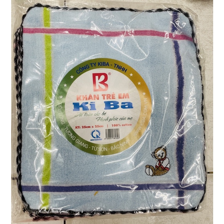 Set 5 khăn lông KI BA lau mặt 25x25 cm